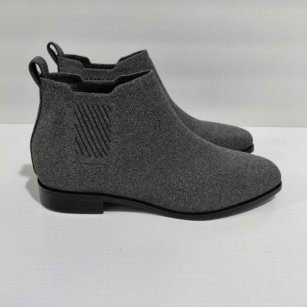 Vivaia Grey Knit Square Toe Chelsea Ankle Boot Women 39 Sustainable Eco Friendly - Picture 7 of 14